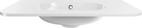 Comad Nábytkové umývadlo z konglomerátu PURE WHITE GLOSS, 80x46 cm, biela lesklá