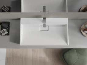 Mexen Ava umývadlo na dosku z konglomerátu 1/O 80 x 46 cm, biele - 23018001
