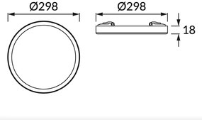 STRÜHM Prisadené stropné svietidlo OLGA LED C 24W WHITE CCT 3769