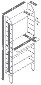 Nástenný regál s pracovnou plochou