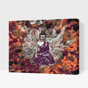 Gario Maľovanie podľa čísel Budha Rozmery: 50 x 40 cm, Rámovanie: S vnútorným rámom