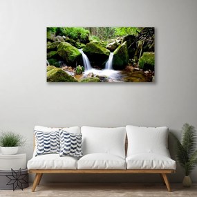 Obraz na plátne Vodopád skaly príroda 140x70 cm