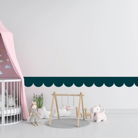 PIPPER. Textilná samolepiaca tapeta - Mini Oblúk - Modrozelená farba Farba: Tmavá