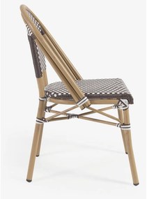 Bielo-hnedá vonkajšia stolička Kave Home Marilyn