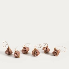 Závesná vianočná dekorácia GALLA ružová 754609 (6 ks)