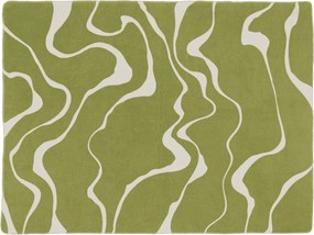 Zelená/krémovobiela deka 150x200 cm Felu – noo.ma