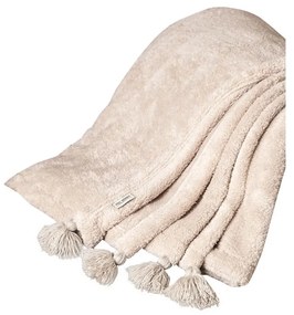 Svetlohnedý pléd z mikroplyšu 160x200 cm Puffy – Mijolnir