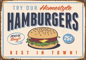 Fototapeta - Rýchle občerstvenie - Najlepšie Hamburgery (254x184 cm)