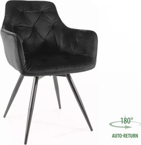 SI Mango Velvet stolička čierna