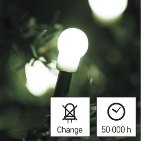LED Vianočná vonkajšia reťaz 80xLED/13m IP44 studená biela