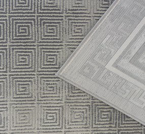 Koberec Esprit 3602 GREY – sivý obdĺžnikový koberec s vzorom Rozmer: 140x190 cm