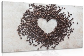 Obraz srdce z kávových zŕn Varianta: 120x80
