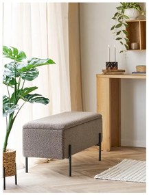 Hnedá lavica z textílie buklé Watford – House Nordic