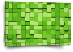 Sablio Obraz Green Blocks 3D - 60x40 cm