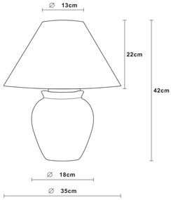 Lucide 47507/81/36 - Stolná lampa RAMZI 1xE27/60W/230V šedá