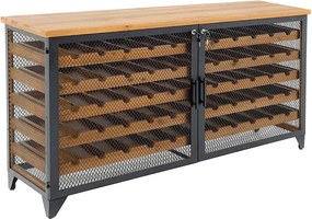 Dizajnová vitrína na víno Winebar 127 cm jedľa