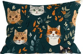 Bavlnená obliečka na vankúš CATTAMI POLY 50x70 cm, tmavozelená