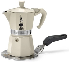 Kávovar na moka kávu Bialetti Moka Express, 190 ml, krémový