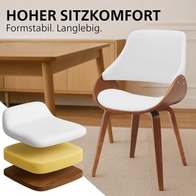 Sada 2 ks jedálenskej stoličky Vangale - orech/biela