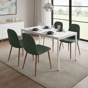 Kuchynský stôl biely mramor 120 x 60 cm – univerzálny stôl pre 4–5 osôb