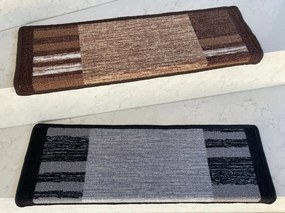 Vopi Nášľapy na schody Geneve šedý obdĺžnik, samolepiaci - 25x80 obdĺžnik (rozmer vrátane ohybu)