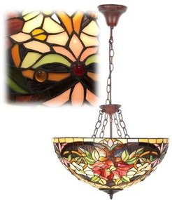 Reversed Tiffany luster do obývačky LILY Ø50 3XE27