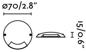 FARO 70546 - LED Vonkajšie zápustné svietidlo KEENAN-2 LED/0,5W/12V IP67