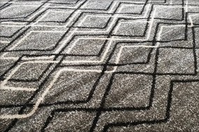 HU Sivý moderný koberec Rio 166-D.Grey-D.Grey s geometrickým vzorom Rozmer: 200x290 cm