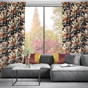 ZATEMŇOVACÍ ZÁVES NA PÁSKE BETTY 140X300 CM KVETY