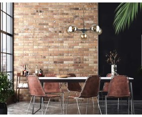 Luster na lanku KALIOPE II 6xE14/50W/230V čierna/dymová béžová