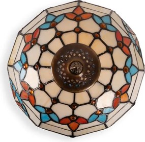 BRILAGI - Tiffany vitrážová stolná lampa MIRABELLA 1xE27/60W/230V + 1xE14/40W