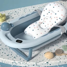 Skladacia detská vanička VAIANA Premium s poduškou - viac farieb modrá
