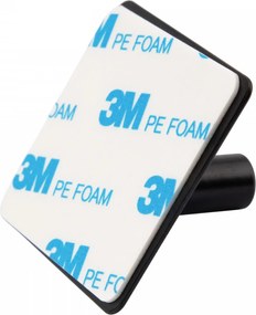 Erga Midi, samolepiace háčiky na uteráky bez vŕtania, 4ks, 4,5×4,5 cm, čierna matná, ERG-YKA-CH.MIDI4-BLK