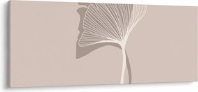 Obraz - Béžové listy N⁰4 (120x50 cm)