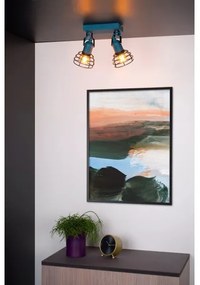 Lucide 08927/02/35 - Bodové svietidlo POLA 2xE27/60W/230V modrá