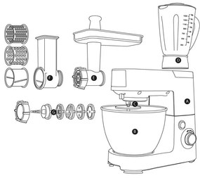G21 Promesso hliníkový kuchynský robot