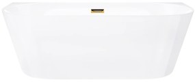 D‘Eluxe - VANE - Voľne stojaca akrylátová vaňa DREAMLINE MN49X 169,5xcm Voľne stojaca vaňa biela 169.5 80 58 169,5x80cm biela + Sifón CLIK CLACK - farba Zlatá