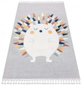 Detský koberec YOYO GD73 sivý / biely - ježko