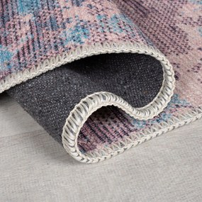 Modro-fialový umývateľný koberec s prímesou recyklovaných vlákien 160x230 cm Reid – Flair Rugs