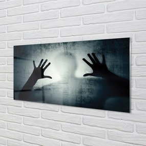 Obraz plexi Tieň ruky a formy hlavy 140x70 cm