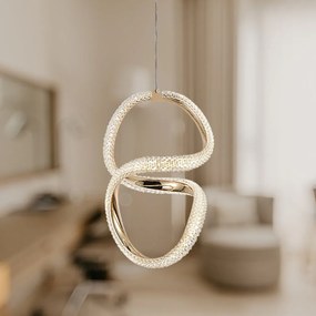 Toolight Toolight, LED závesné svietidlo 24W, 4000K, G077-3CPR, zlatá, OSW-08667