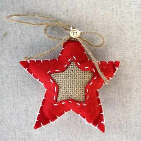 DECOLED Látková poinsettia, 11,5 cm