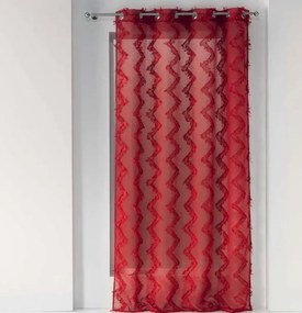 Červená záclona so vzorom 140 x 280 cm