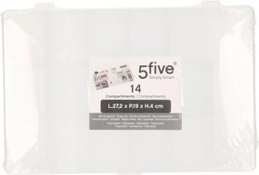 Triediaci organizér, úložný box na drobnosti, 15 priehradiek BRICO, 27x19x4