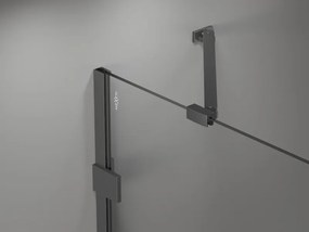 Mexen, Mexen Lunar ľavé otočné sprchové dvere 140 cm, transparentné, pištoľový kov - 834-140-000-95-00-L