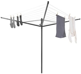 Antracitový vonkajší sušiak na bielizeň 50 m Lift-O-Matic – Brabantia