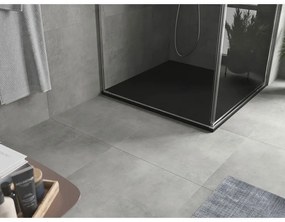 Mexen Hugo, štvorcová sprchová vanička SMC 100 x 100 cm, čierna, čierna krytka, 42701010-B