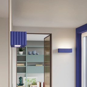 Nástenné svietidlo Rigata, 1x modré keramické tienidlo