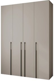 Šatníková skriňa 180 cm Carmela 40-3 (kašmír + čierna). Akcia -20%. Vlastná spoľahlivá doprava až k Vám domov. 1126623