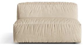 Béžový zamatový modul pohovky (stredový diel) Martina – Micadoni